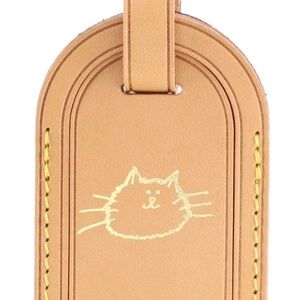 DISO Louis Vuitton Tan Cat Tag with Yellow Accents
